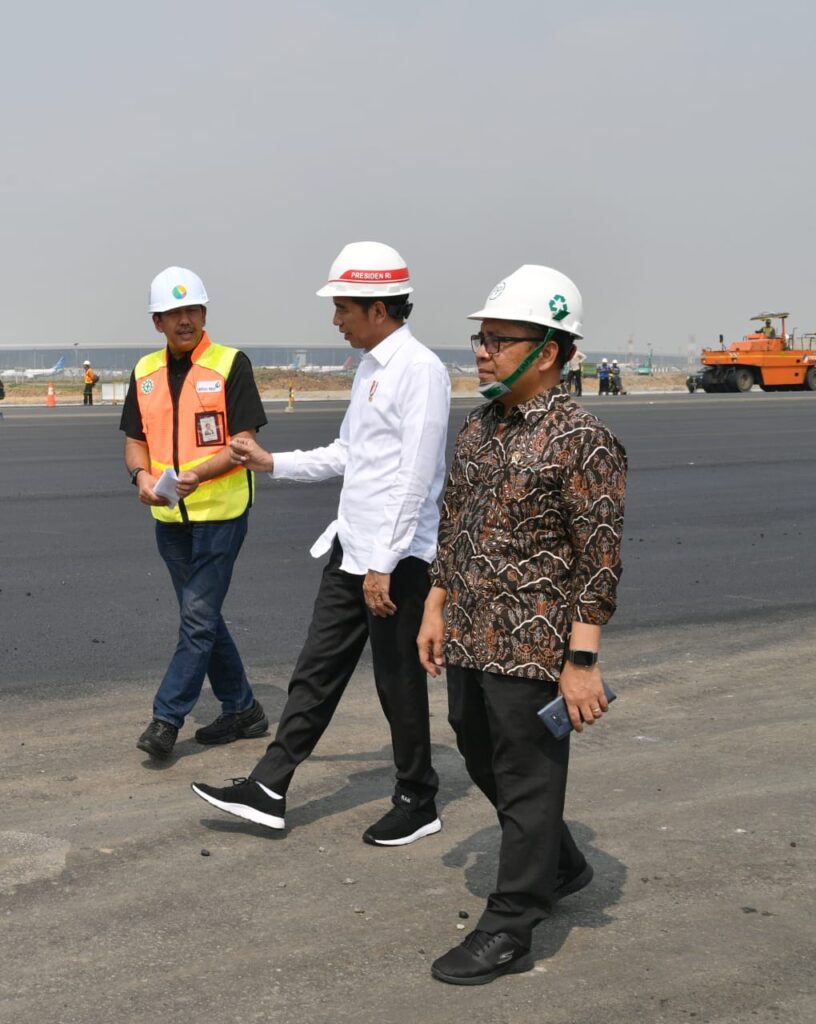 Presiden Tinjau Proyek Runway Ketiga Bandara Sukarno Hatta Beroperasi